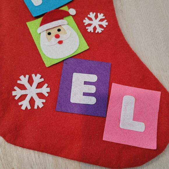 NWOT Red & White Christmas Noel Stocking - Picture 4 of 6